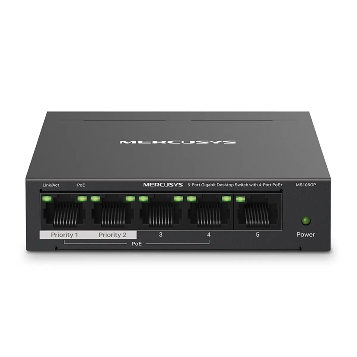 Mercusys MS105GP 5-porters gigabitswitch med POE+