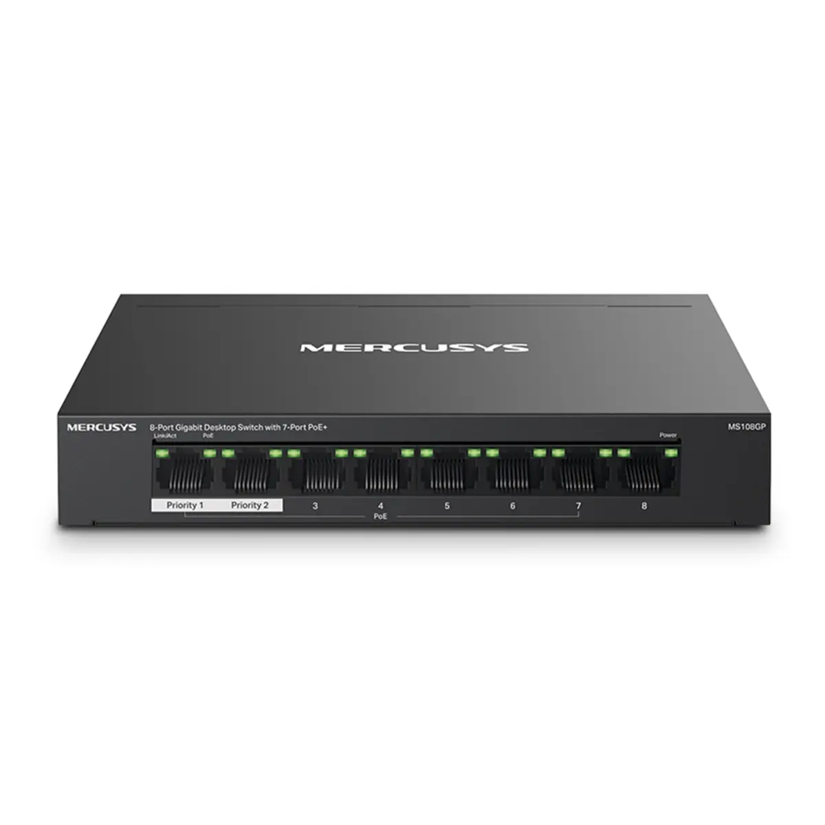 Mercusys MS108GP 8-porters gigabitswitch med POE+