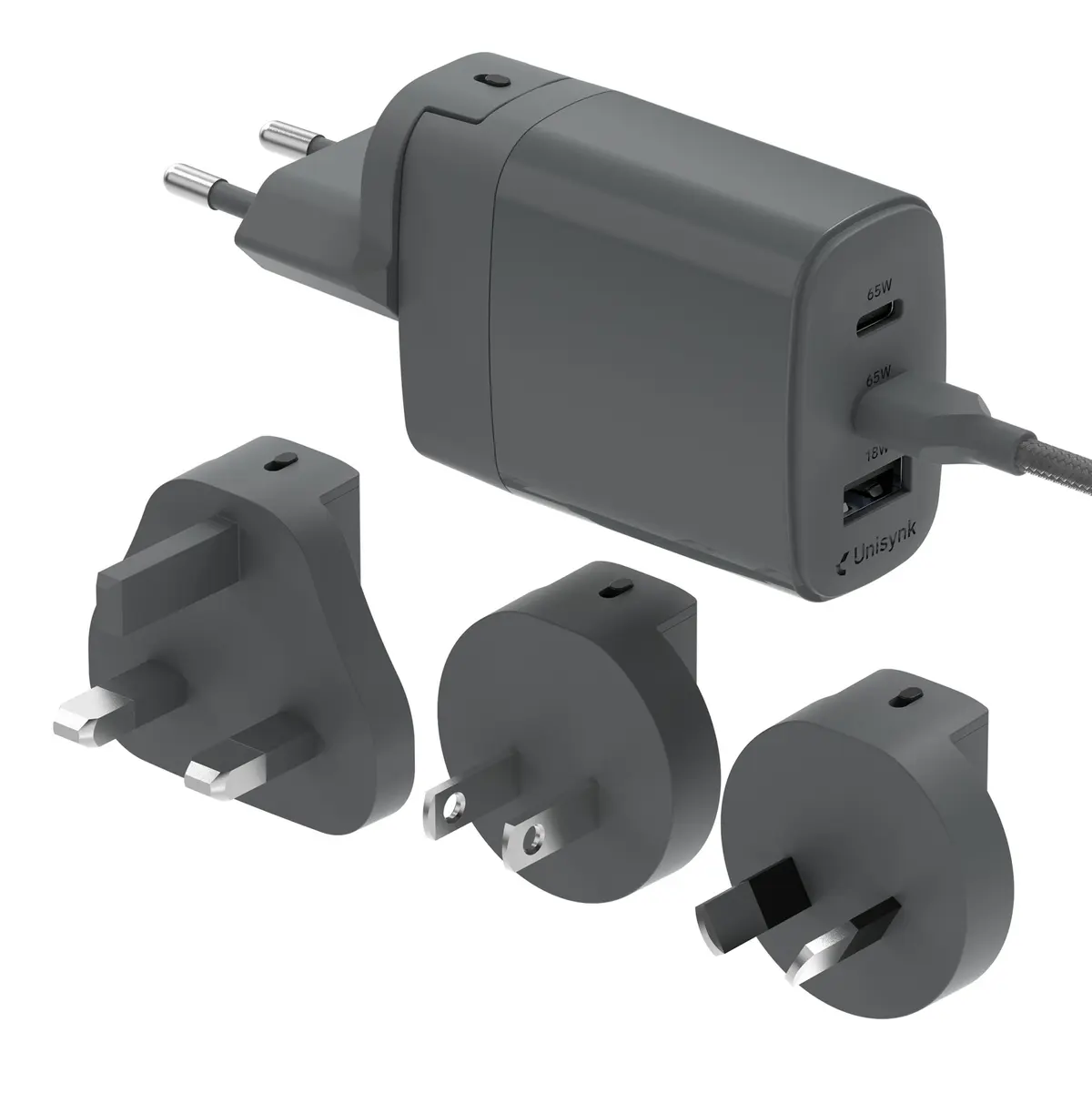 Unisynk 3-porters Global Multi-lader 65W