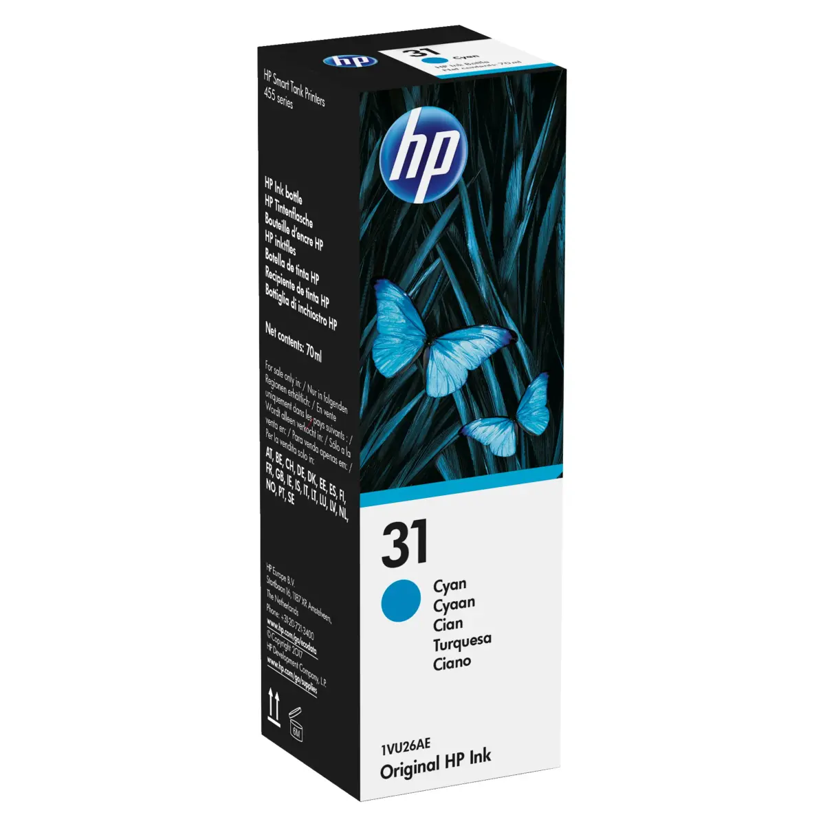HP 31 Blekkflaske Cyan 70 ml
