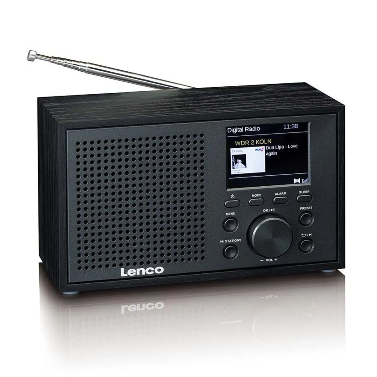 Lenco DAR-017BK DAB+ FM-radio med Bluetooth