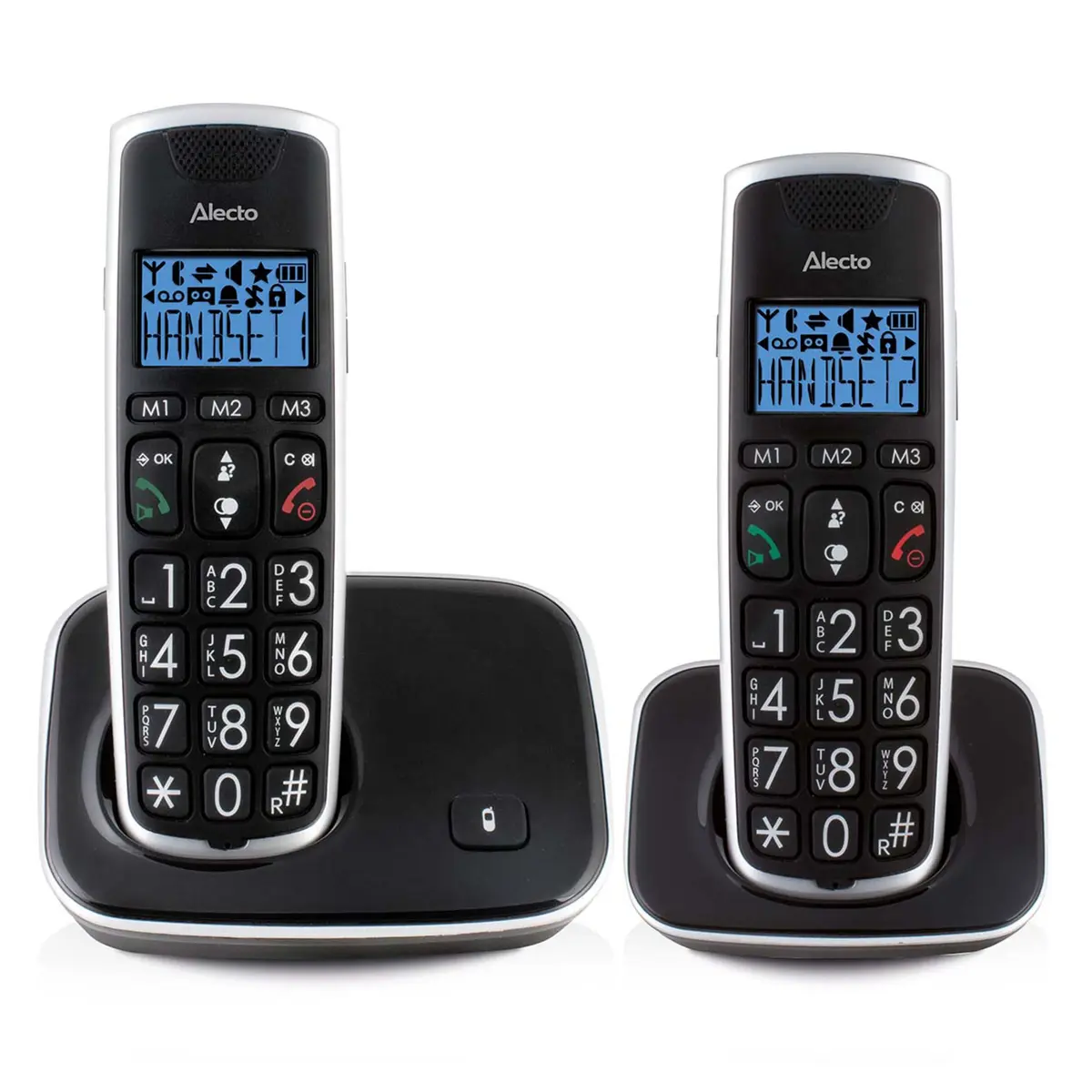 DECT-telefon Alecto FX-6020 (2 hodetelefoner + basestasjon)
