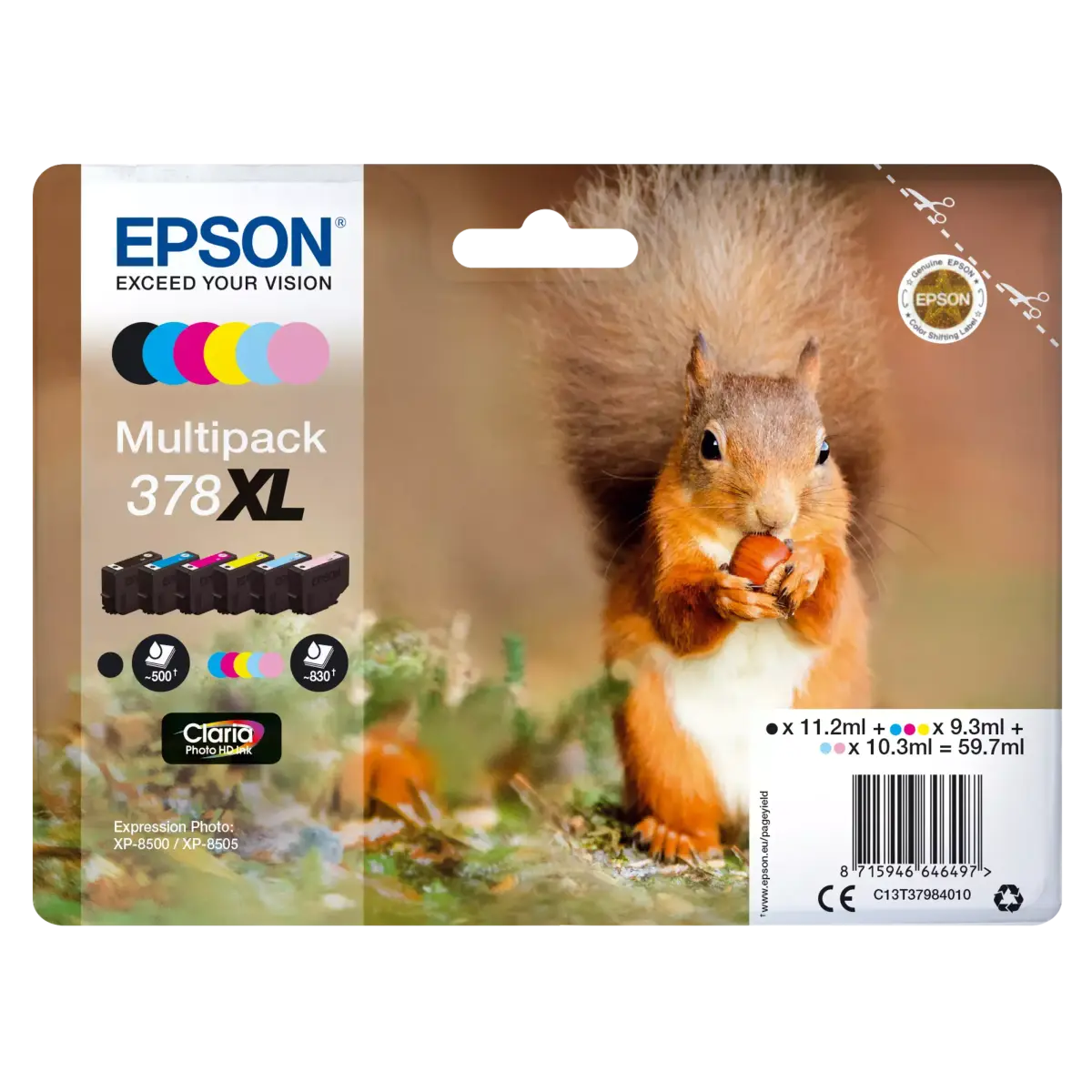 Epson 378XL Claria Photo HD multipakke – 6 farger (original)