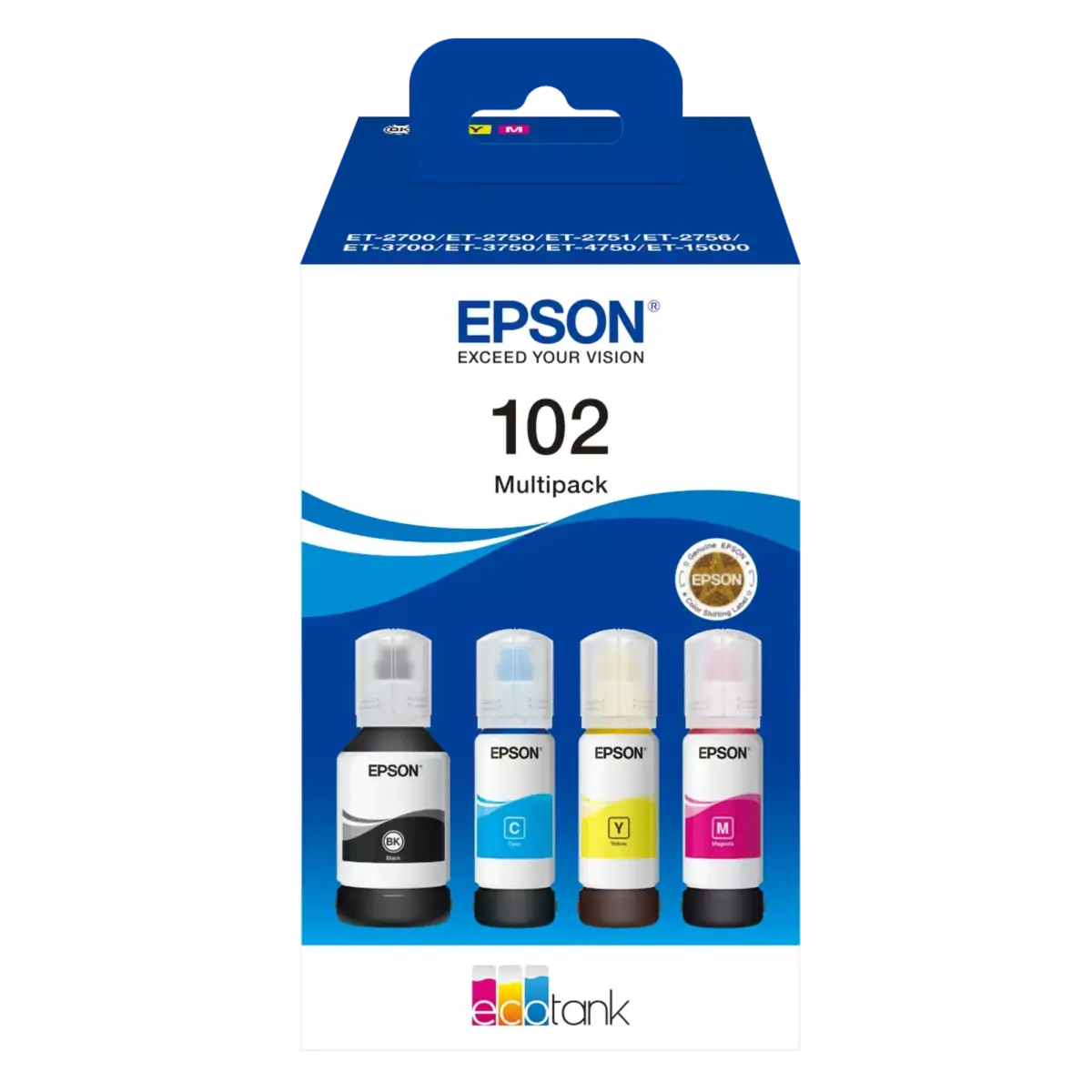 Epson 102 EcoTank påfyllingsblekk 337 ml - multipakke