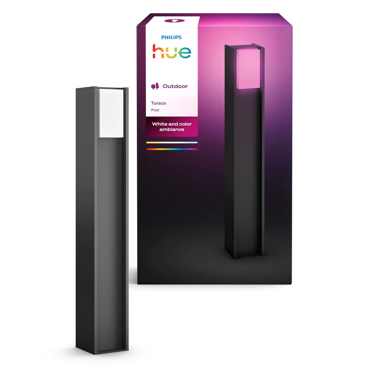 Philips Hue Turaco stolpelampe White and Color Ambiance Antrasitt