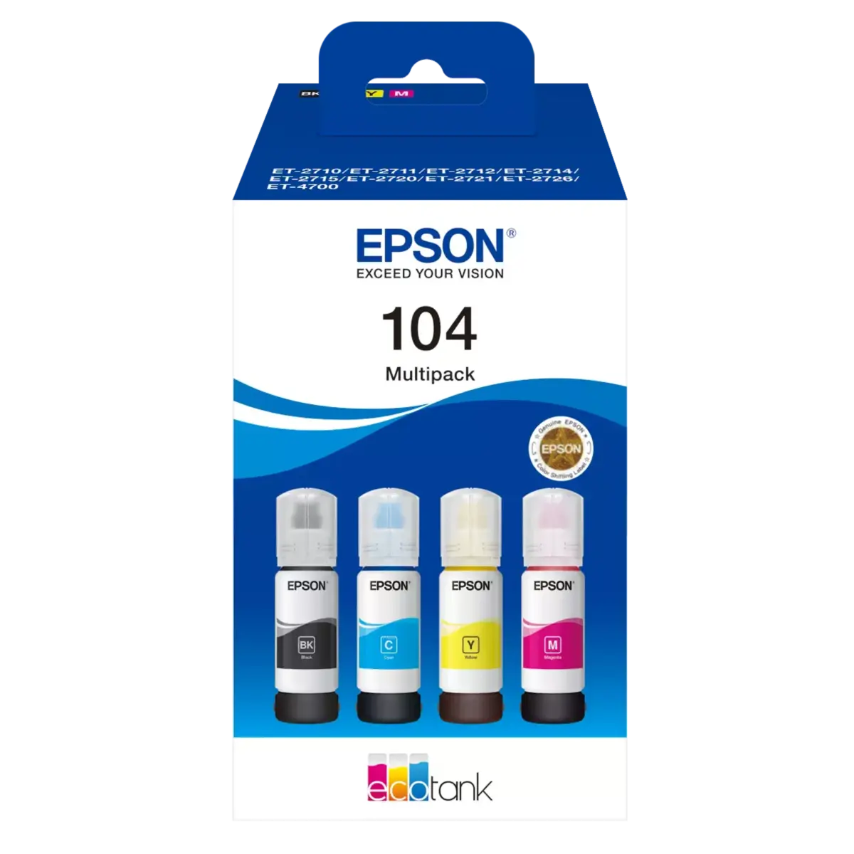 Epson 104 EcoTank blekkflasker 4-pakk 4-pk.