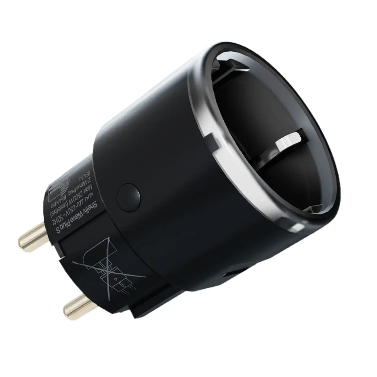 Shelly Wave Plug S LR – smart Z-Wave-plugg med energimåling Svart