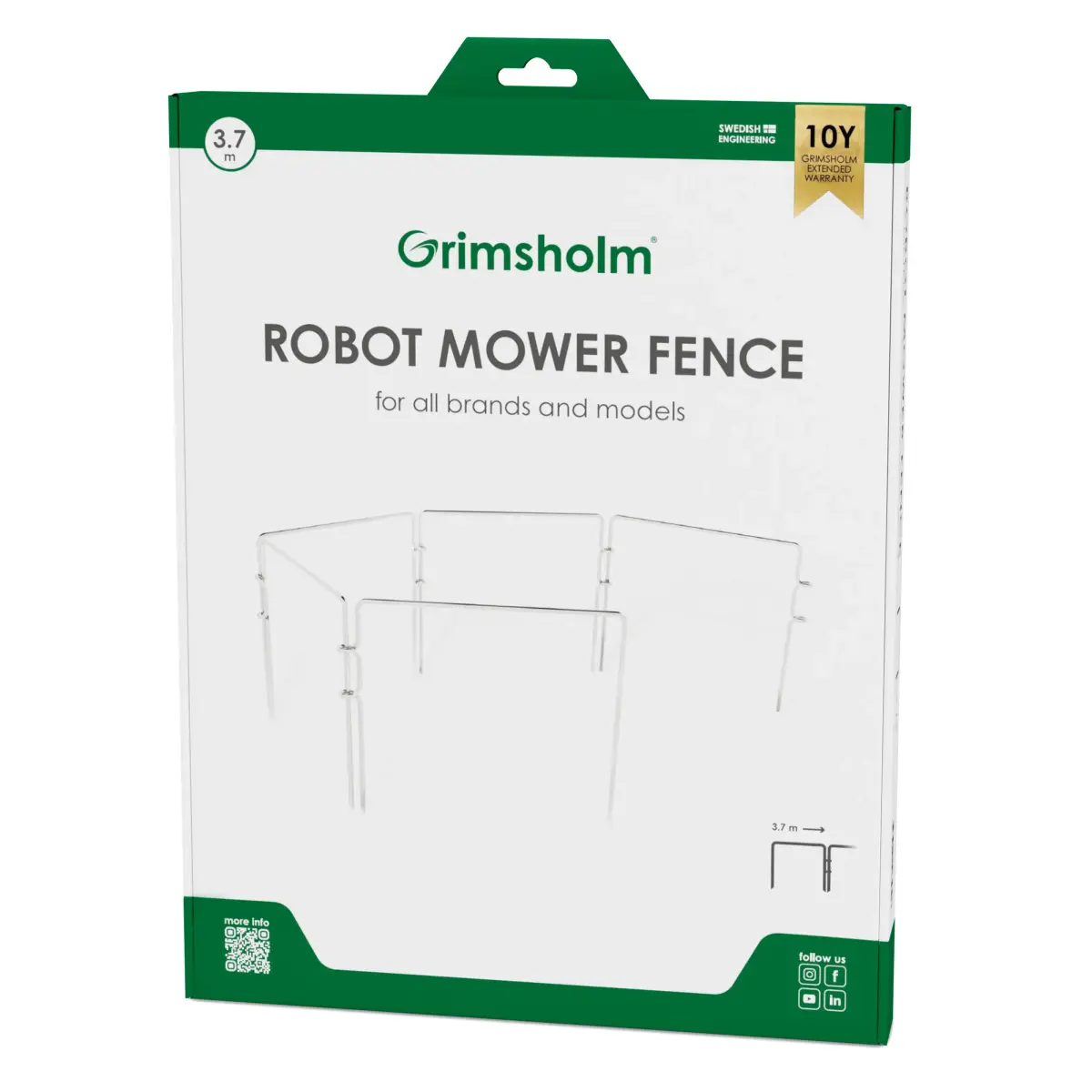 Grimsholm Gjerde for robotgressklipper 3,7 m