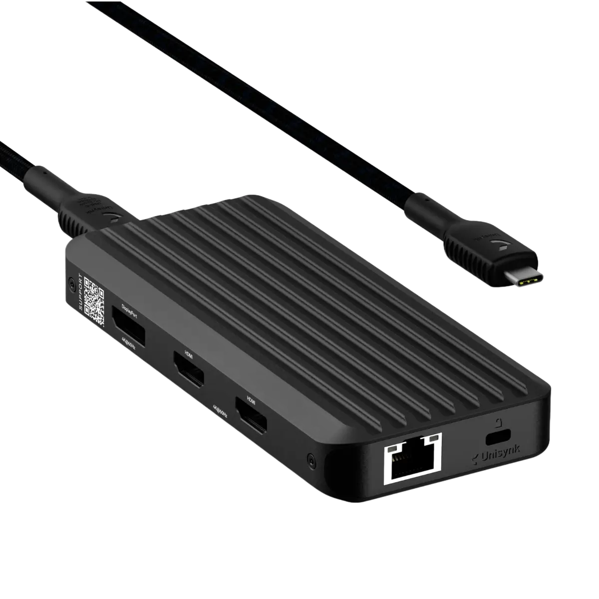 Unisynk 10-porters USB-C-hubb med 140 W pass-through