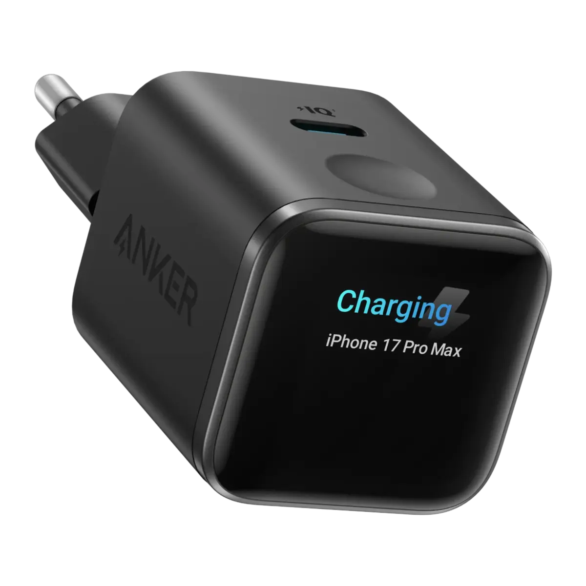 Anker Nano Charger 45 W USB-C-lader med smart display Svart