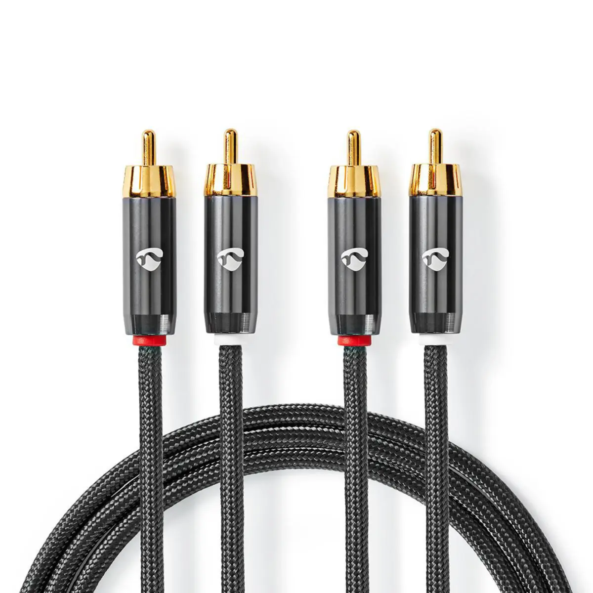 Nedis Stereolydkabel med doble RCA-kontakter 2 m