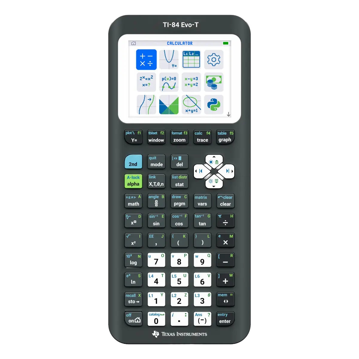 Texas Instruments TI-84 Evo-T grafkalkulator Sort