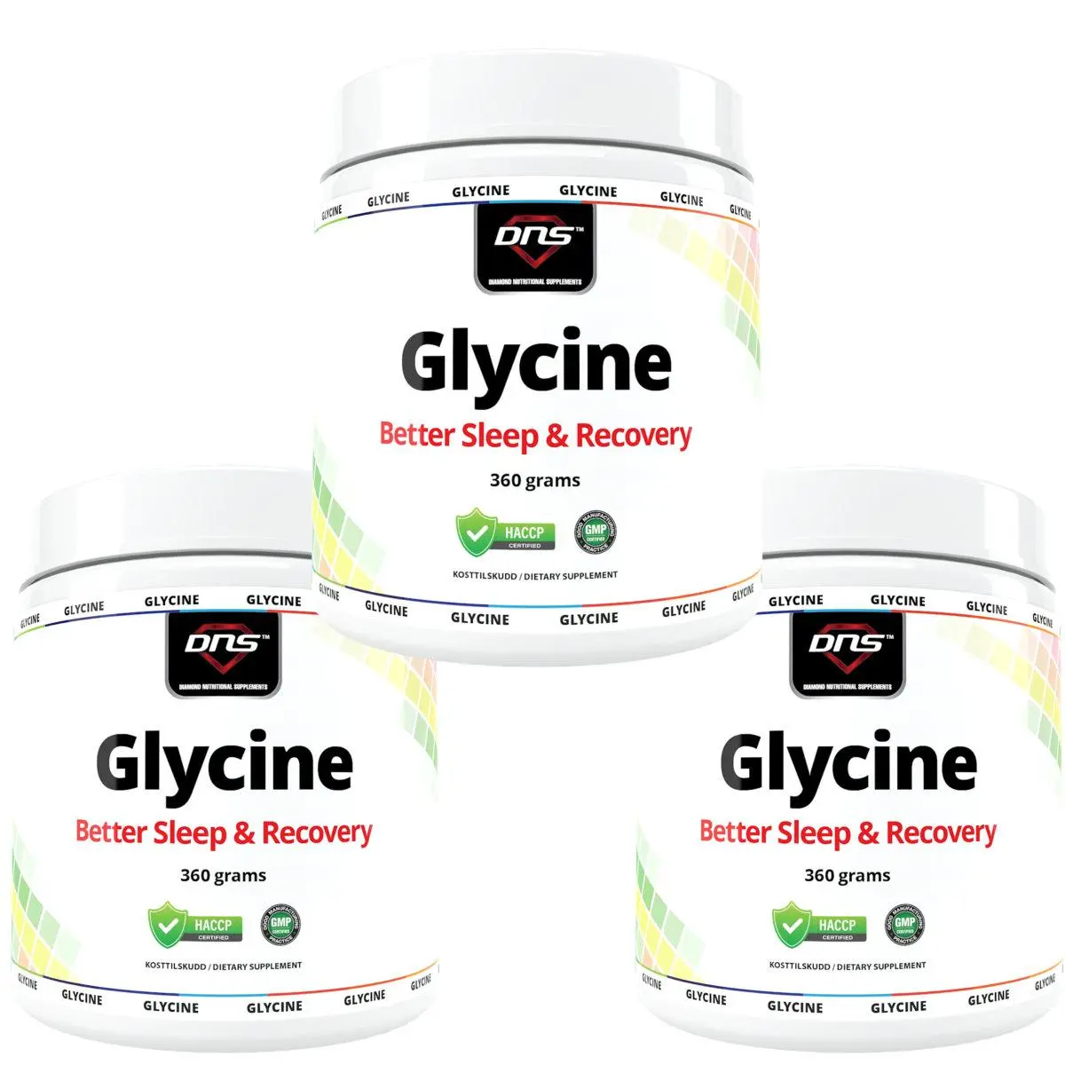 3-pack Glycine Powder - 3 x 360 gram