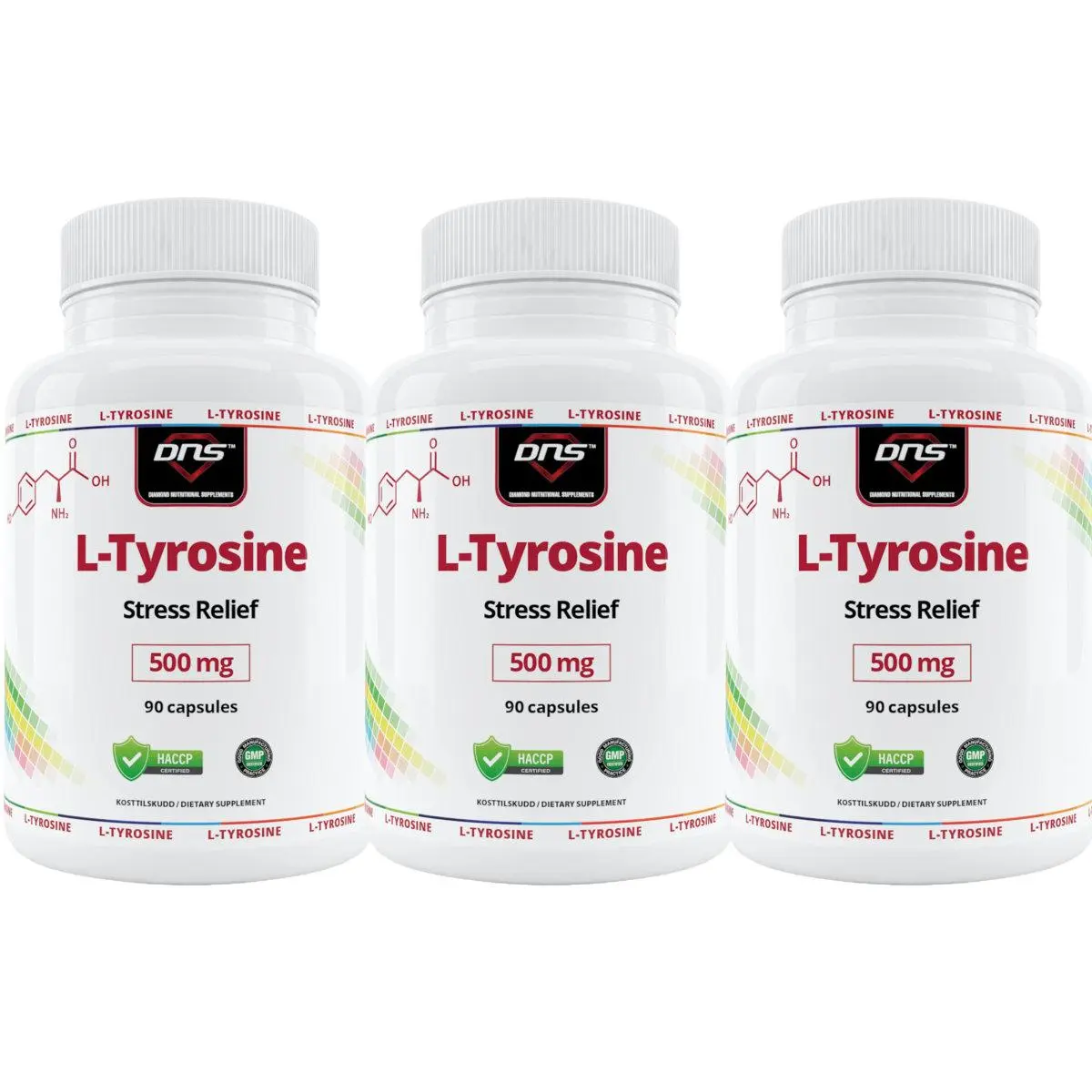 3-pack L-Tyrosine - 3 x 90 kapsler