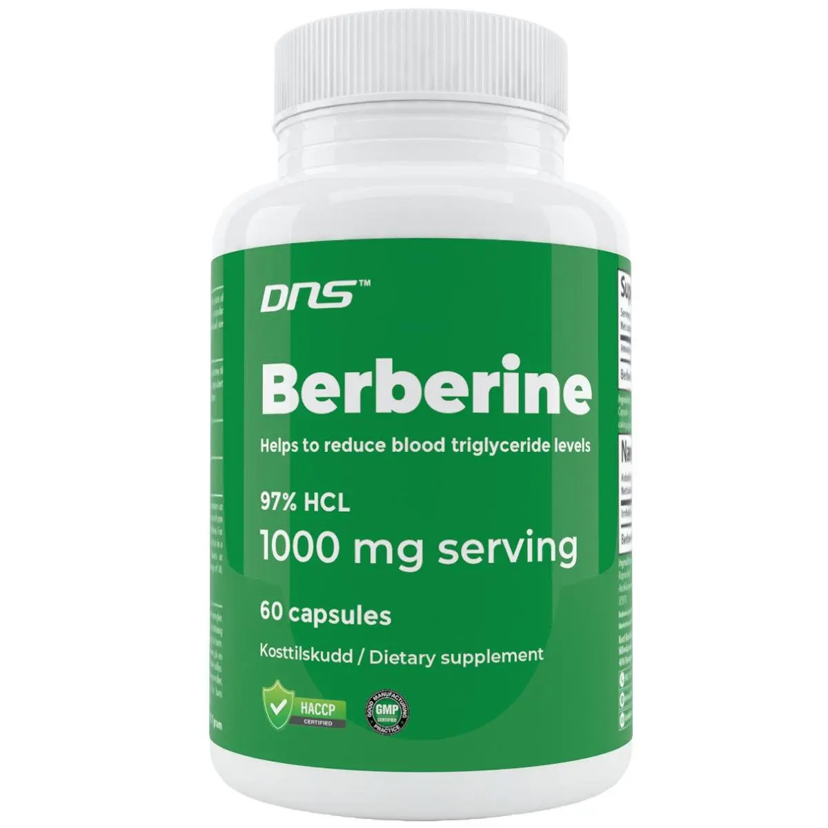 Berberine 500 mg - 60 kapsler