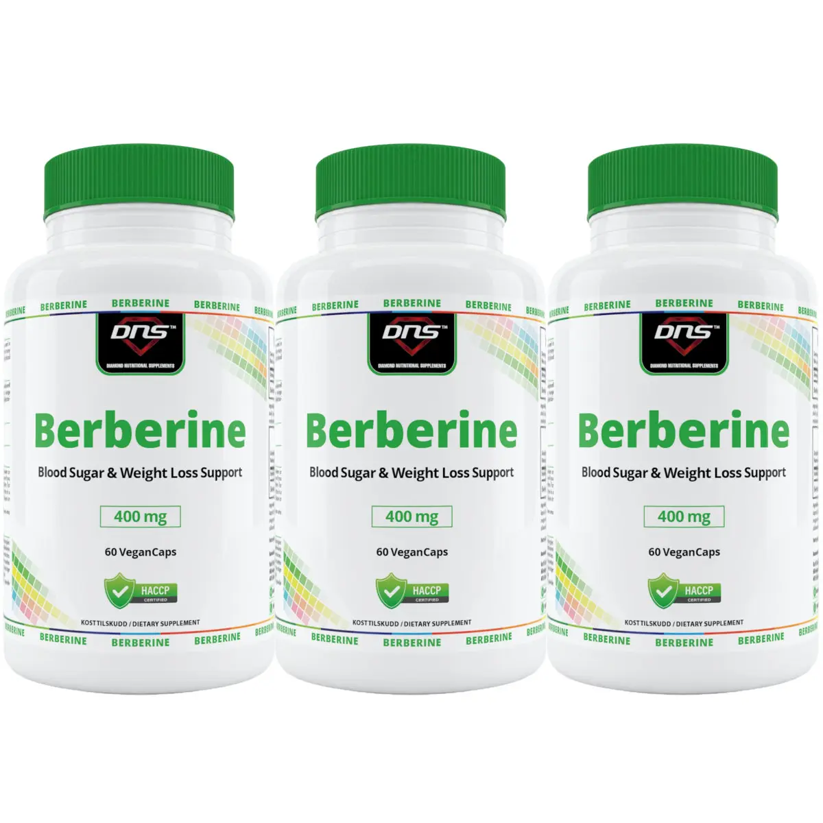 3-pack Berberine 400 mg - 3 x 60 kapsler