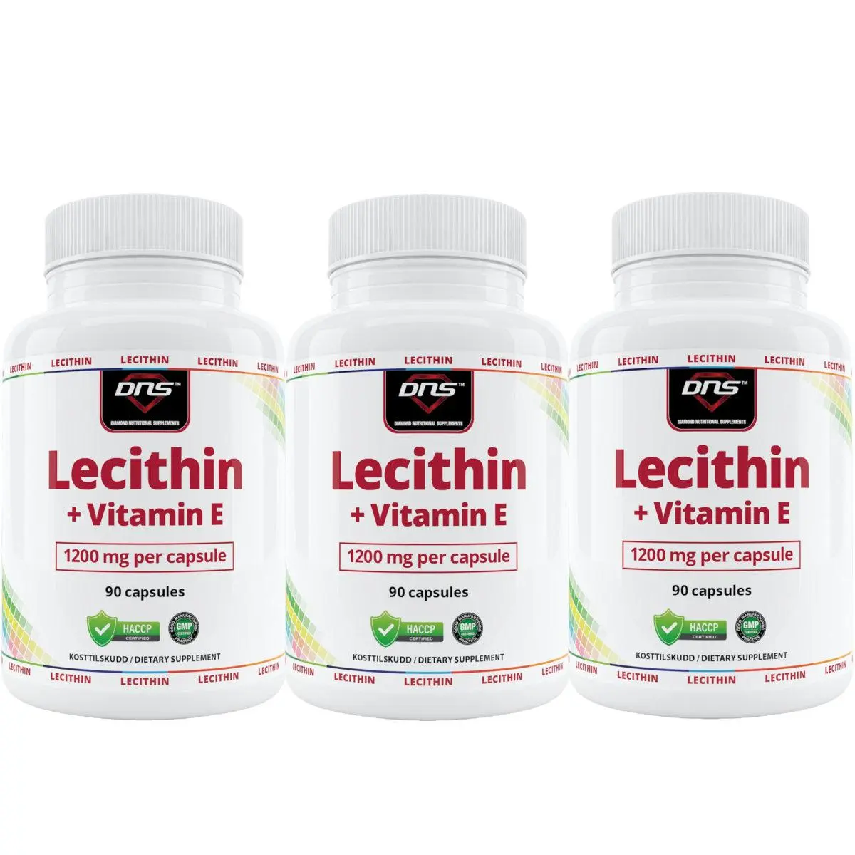 3-pack - Lecitin 1200 mg - 3 x 90 kapsler