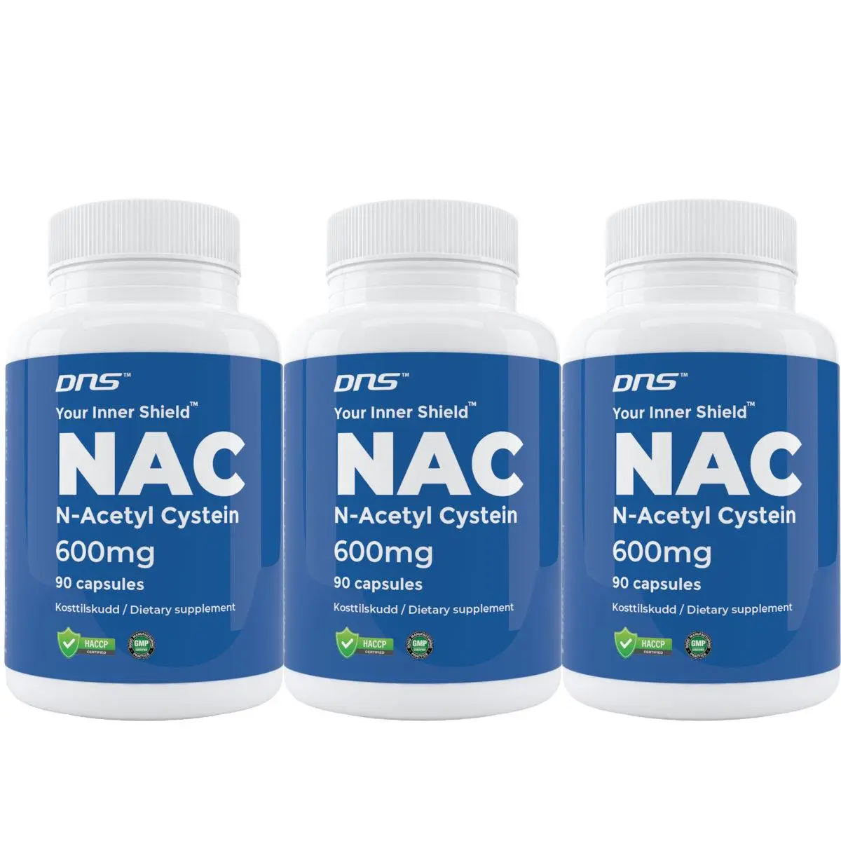 3-pack N-Acetyl Cysteine NAC 600 mg - 3 x 90 kapsler