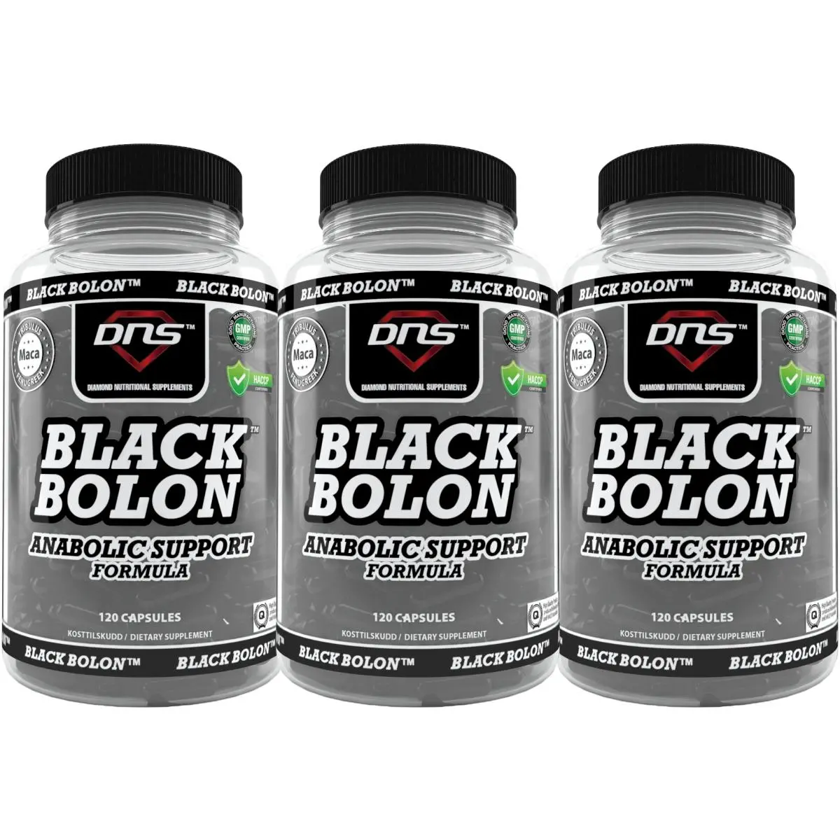 3-Pack Black Bolon Testo Booster 3 x 120 kapsler