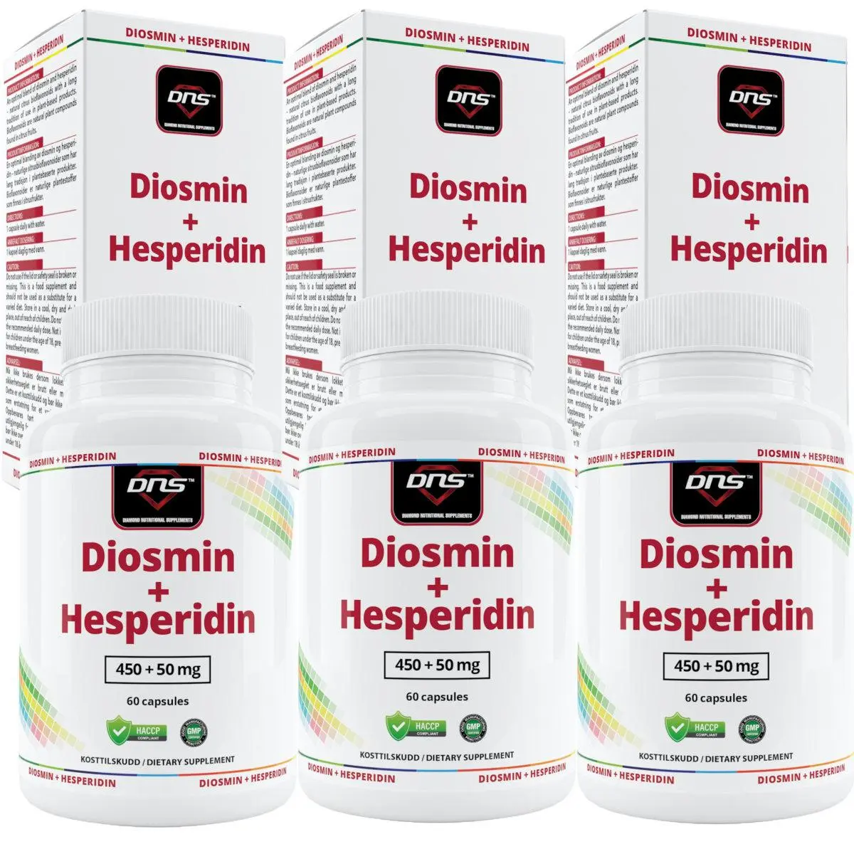 3-pack Diosmin + Hesperidin - 3 x 60 kapsler