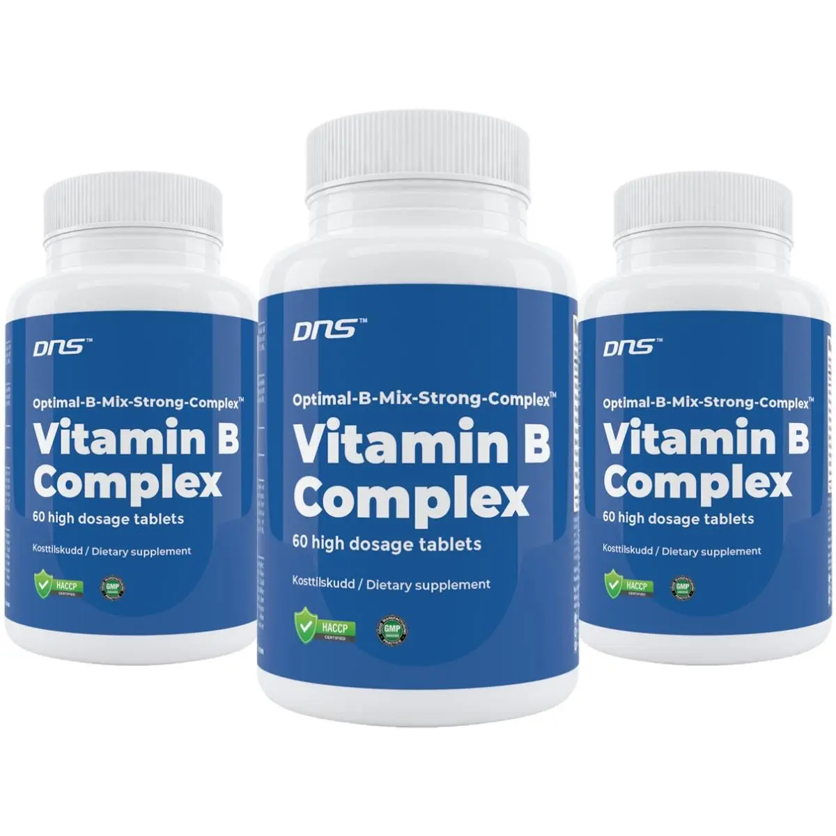 3-pack Vitamin B-Complex Høyt Dosert - 3 x 60 tabletter