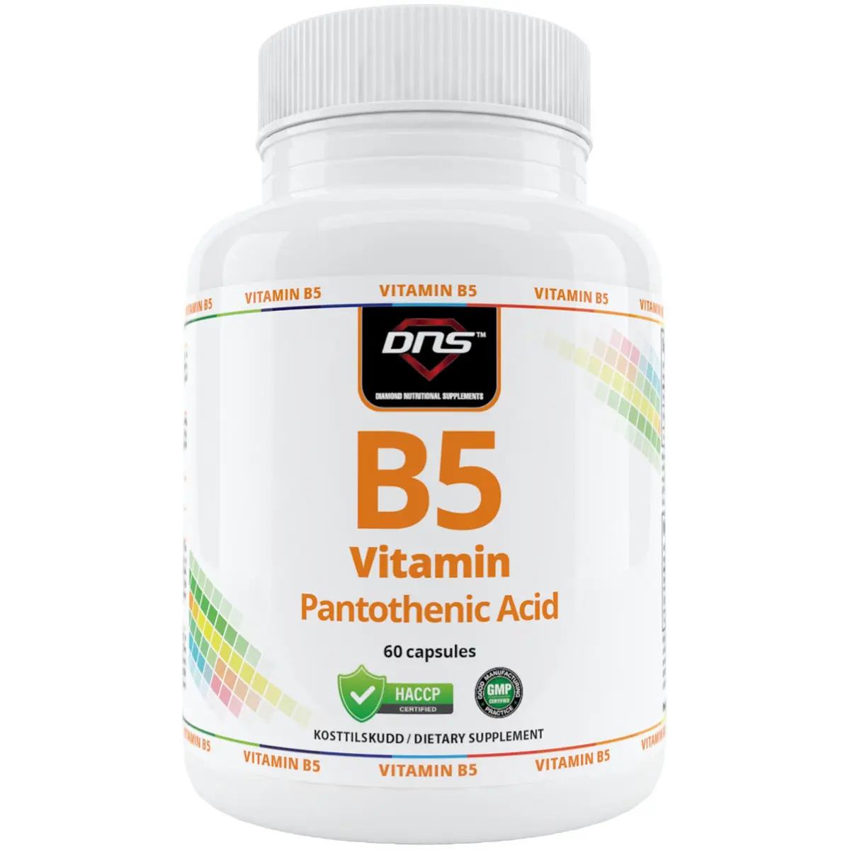 Vitamin B5 Pantotensyre - 60 kapsler
