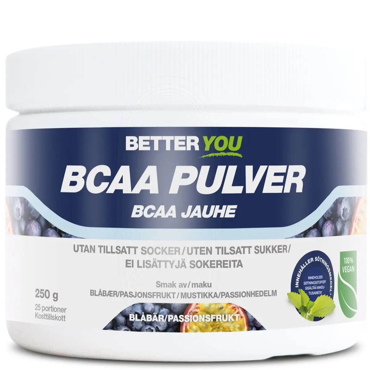 Better You Naturlig Bcaa Pulver Pasjon/Blåbær 250g