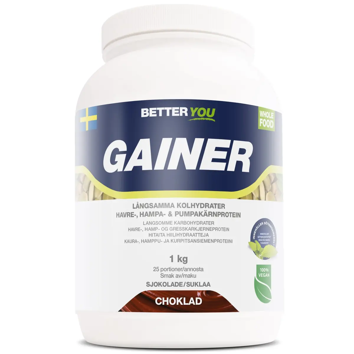 Better You Whole Food Gainer Sjokolade 1 Kg