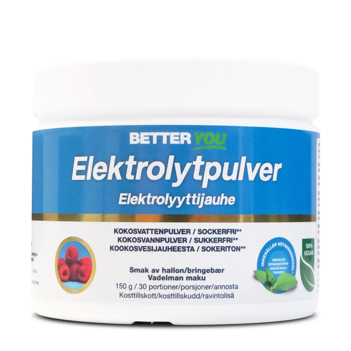 Better You Elektrolyttpulver Bringebær 150 g