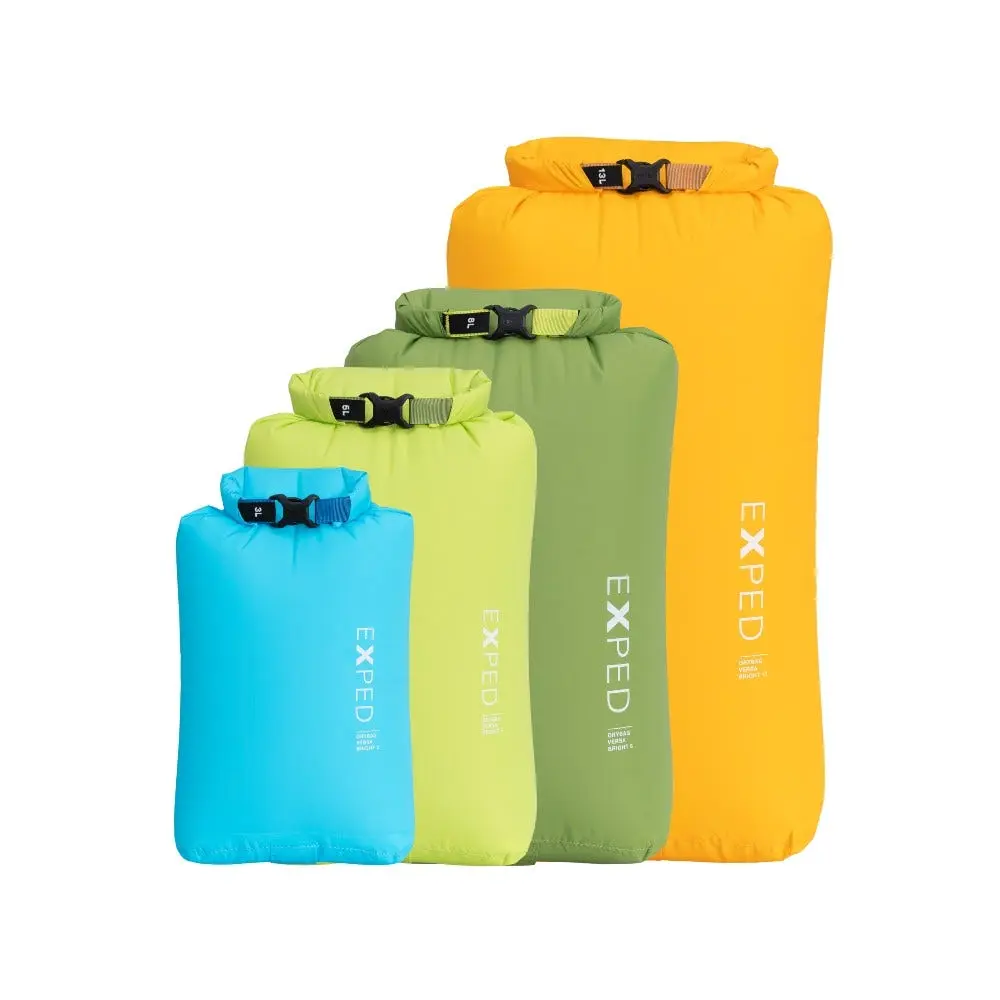 Exped Versa Drybag Bright Set 4-pack, vanntette pakksekker