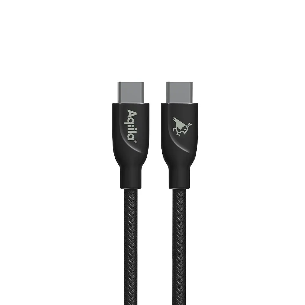 Aqiila Cablebird CB12 kabel USB C til C 240W flettet 2m sort