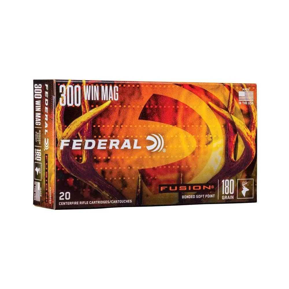 Federal 300 Win.Mag. Fusion 180 grain SP (49,95 pr stk)