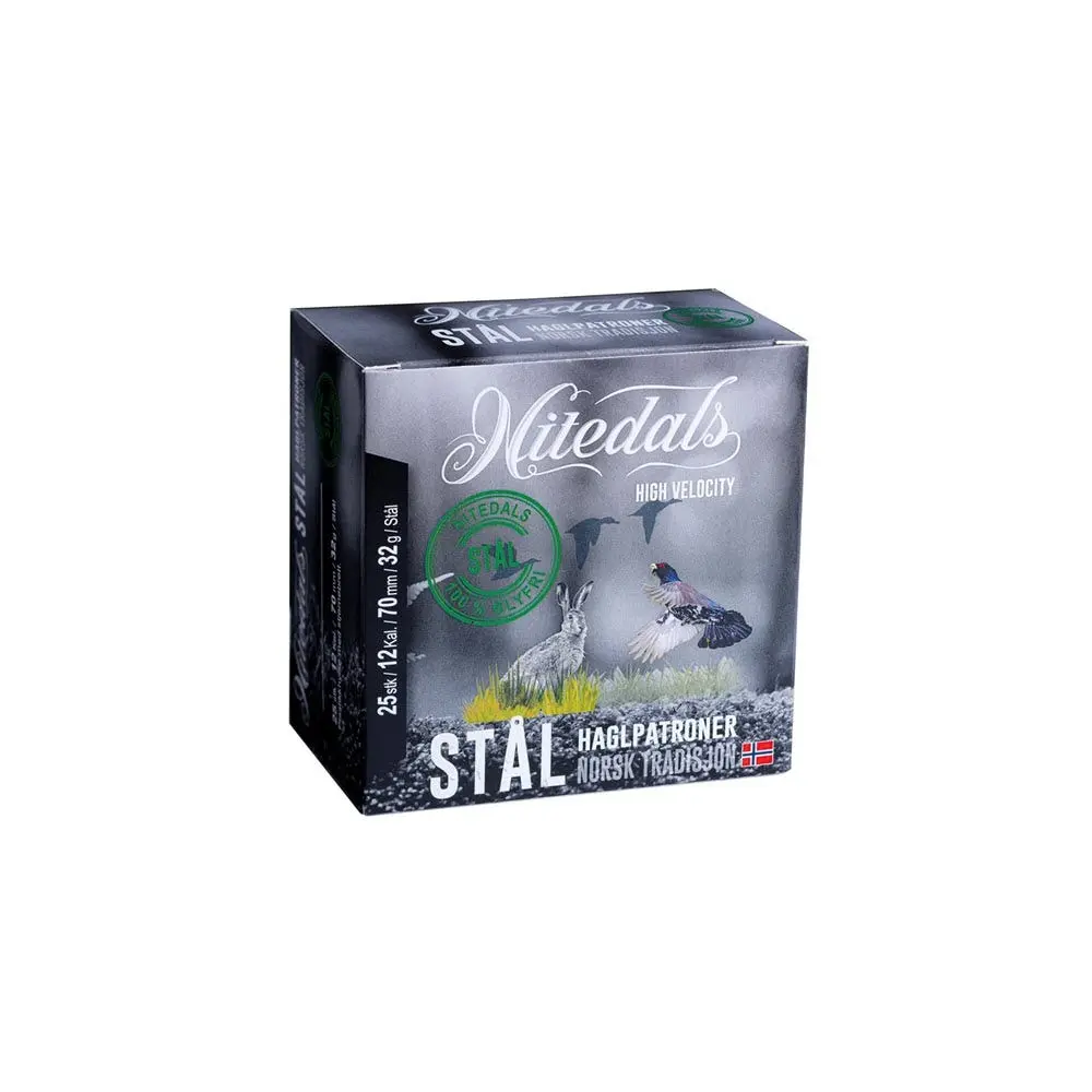 Nitedals Stål 12/70 High Velocity, US 3, 32g (13,96 pr.stk)