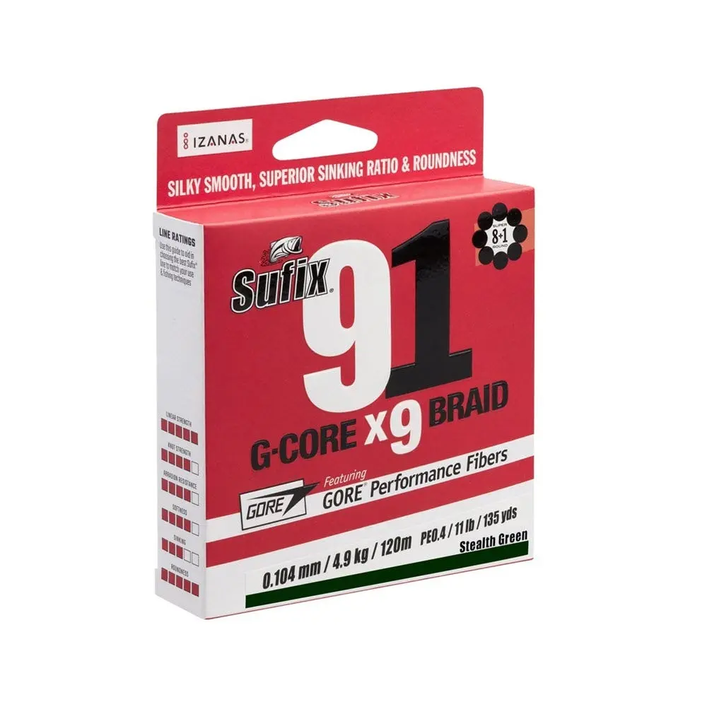 Sufix 91 G-Core X9 sene, multifilament - 150 meter