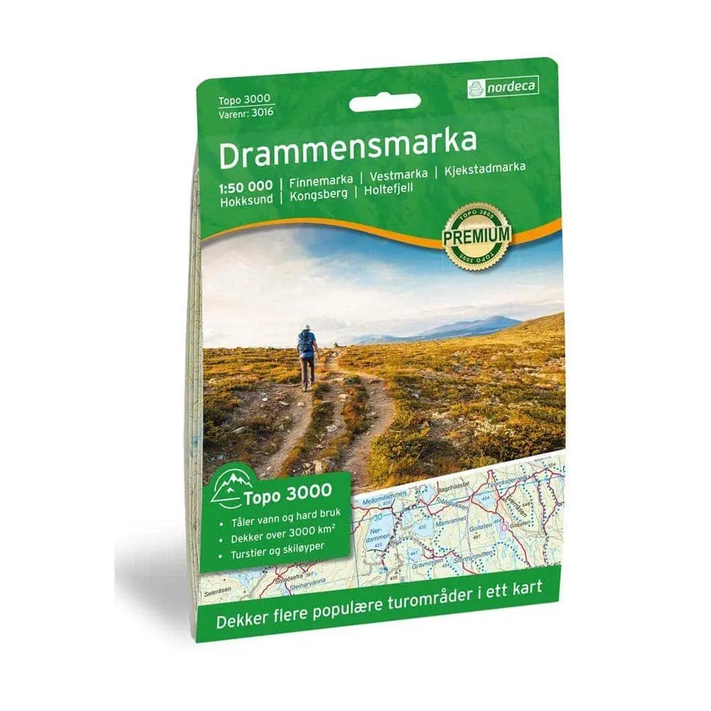 Nordic Maps Topo 3000 Drammensmarka turkart 1:50000