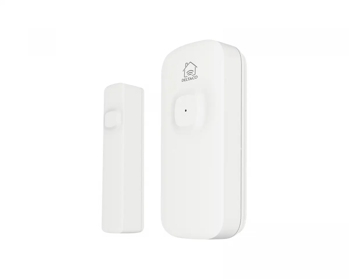 Deltaco Smart Home Magnetisk Dør-/vindusensor, WiFi - Hvit