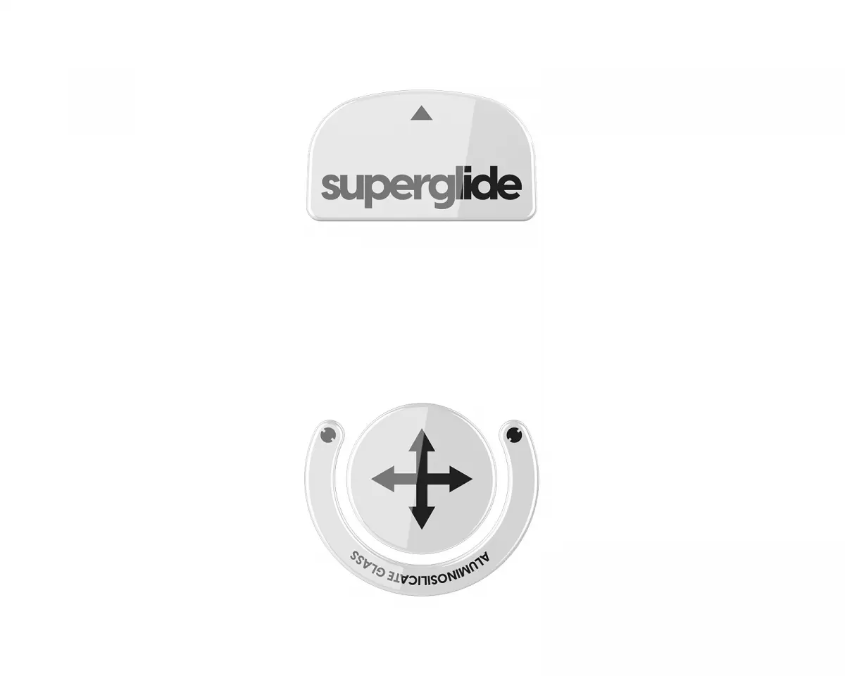 Superglide Glass Skates til Logitech G Pro X Superlight - Hvit