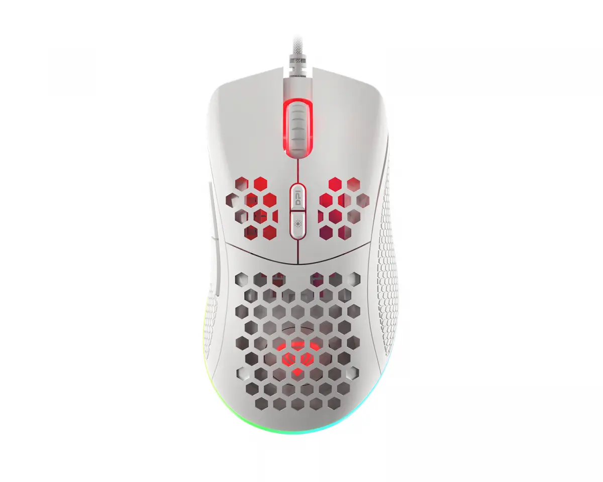 Genesis Krypton 555 Ultralight RGB Gaming Mus - Hvit