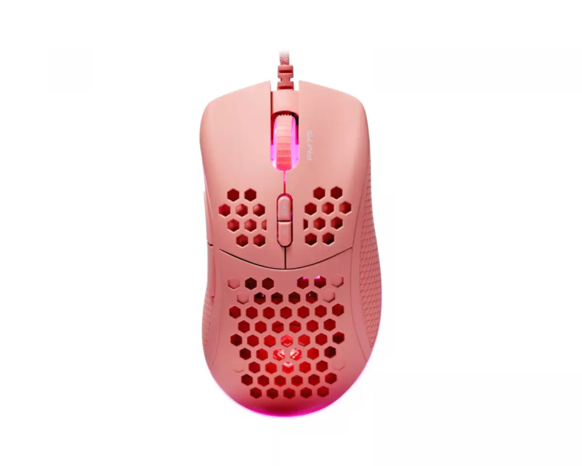 Deltaco Gaming PM75 Ultra-Light RGB Gaming Mus - Rosa