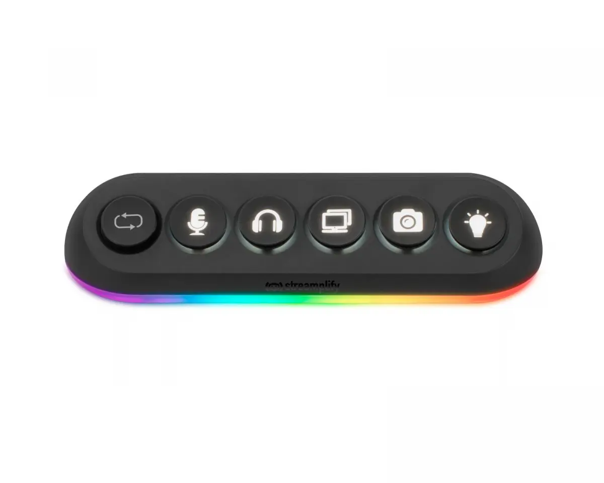 Streamplify HUB DECK 5, RGB 5-Port USB Hub, 12V - Svart