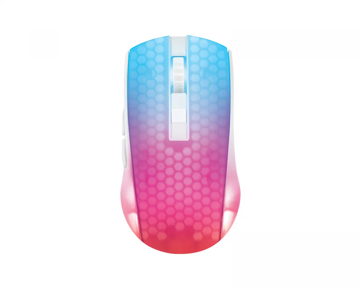 Deltaco Gaming WM89 Trådløs Semi-Transparent RGB Gaming Mus - Hvit