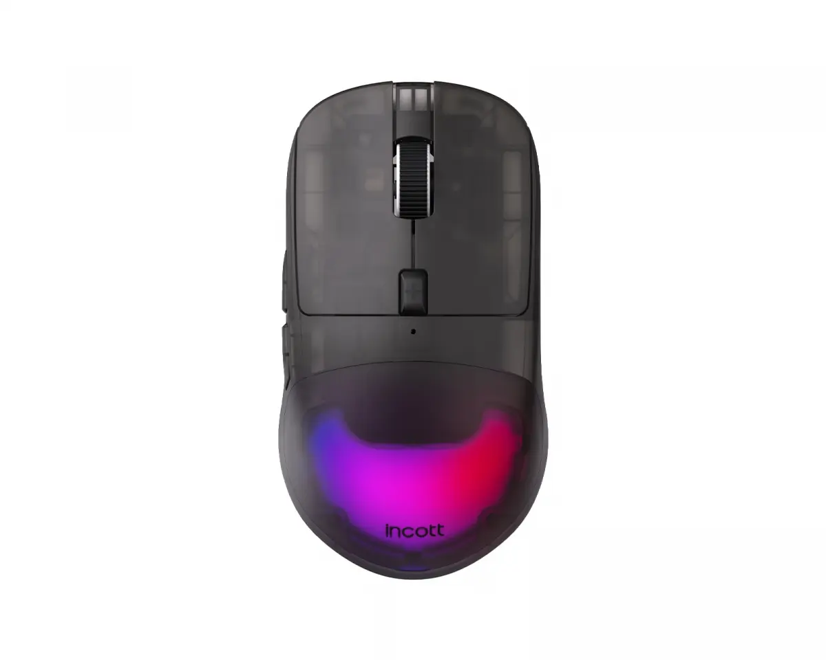 Ironcat Incott HPC02MPro 2K Hot Swap Gaming Mus - Gjennomsiktig Svart