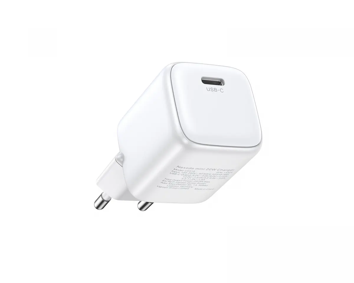 UGREEN Nexode Mini 30W PD GaN Tech Mobilladere - Hvit