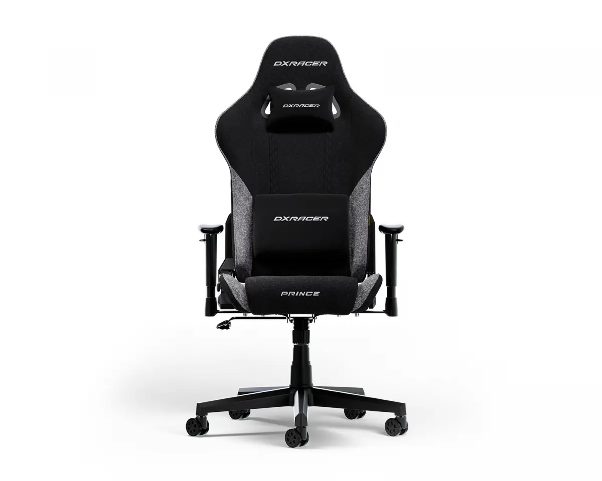 DXRacer PRINCE GamingStol Svart & Grå Stoff L