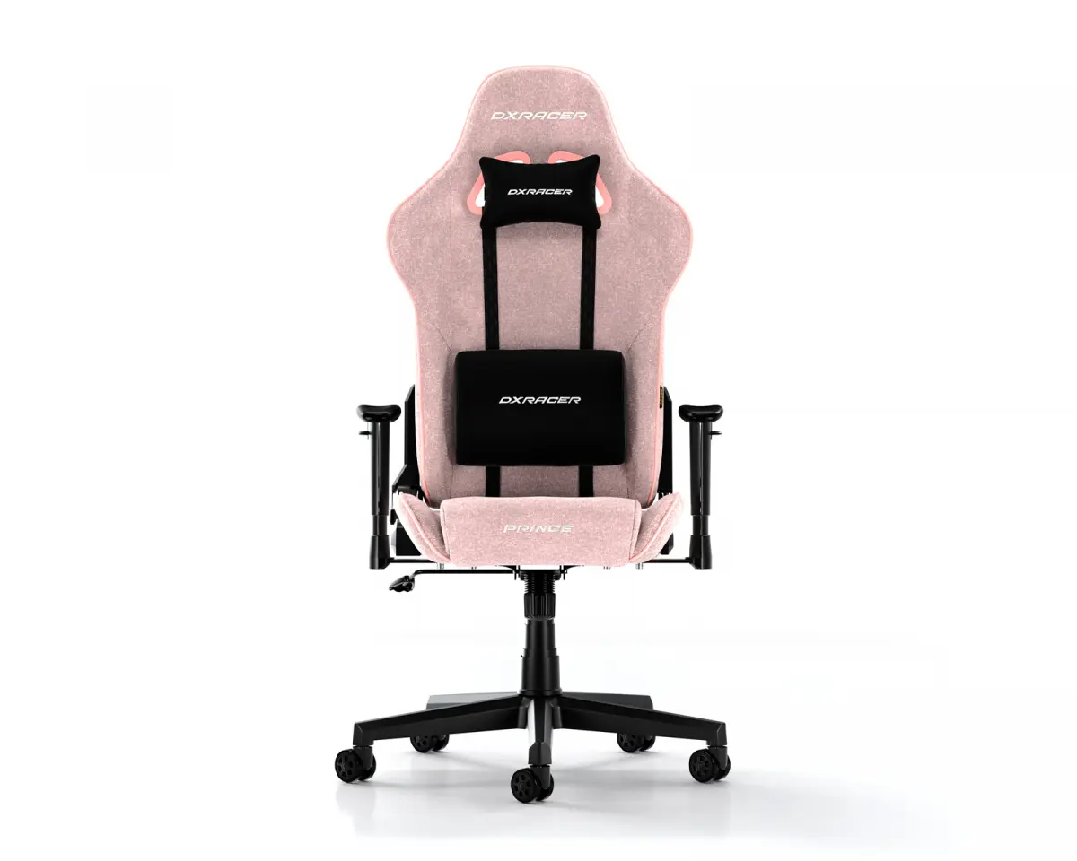 DXRacer PRINCE Gamingstol Rosa Stoff L