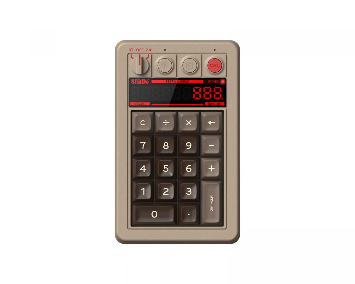 8Bitdo Retro 18 Mechanical Numpad - Trådløs Numpad - C64 Edition