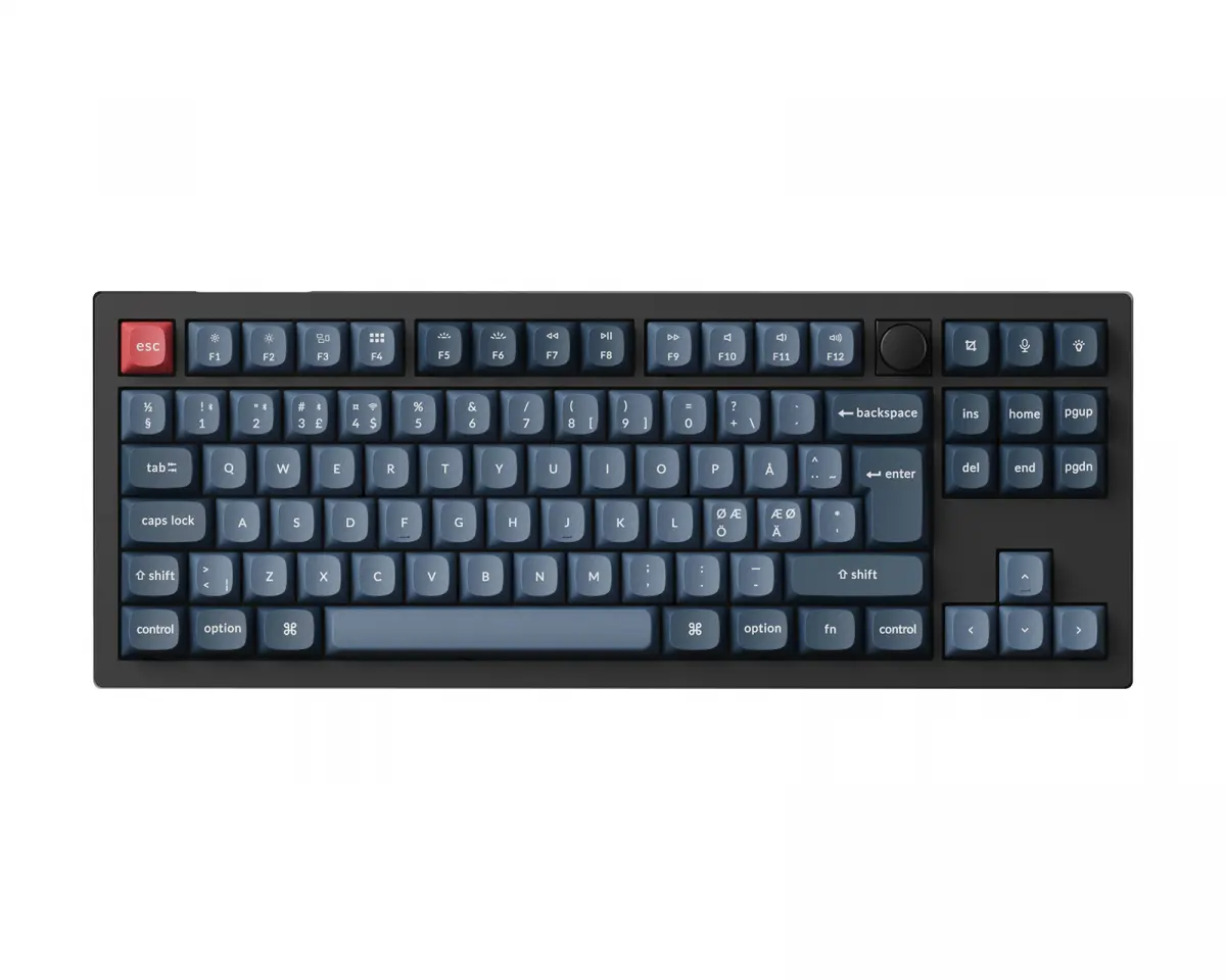 Keychron V3 Max TKL QMK RGB Hotswap Trådløst Tastatur [Gateron Jupiter Red] - ISO
