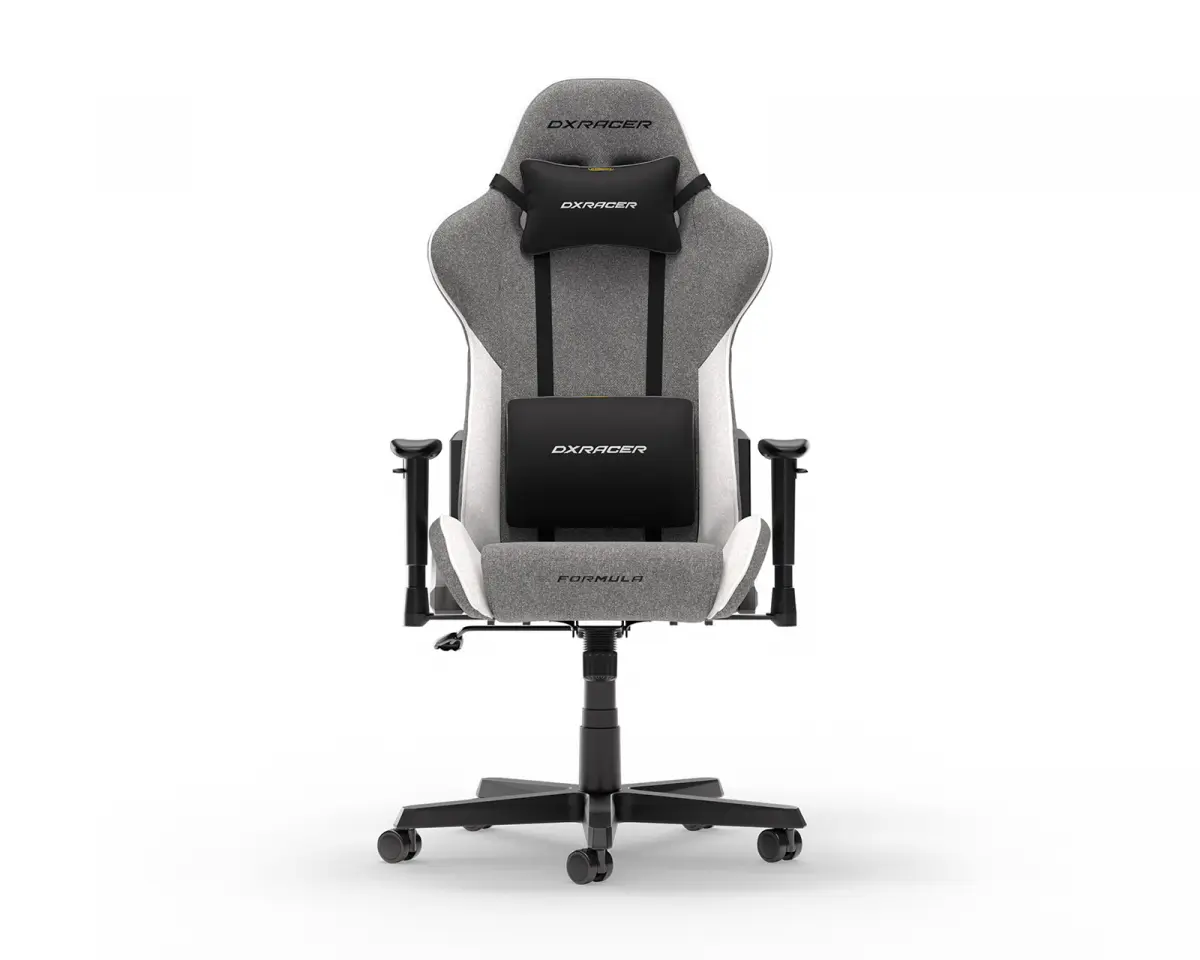 DXRacer FORMULA Gamingstol Grå & Hvit Stoff L