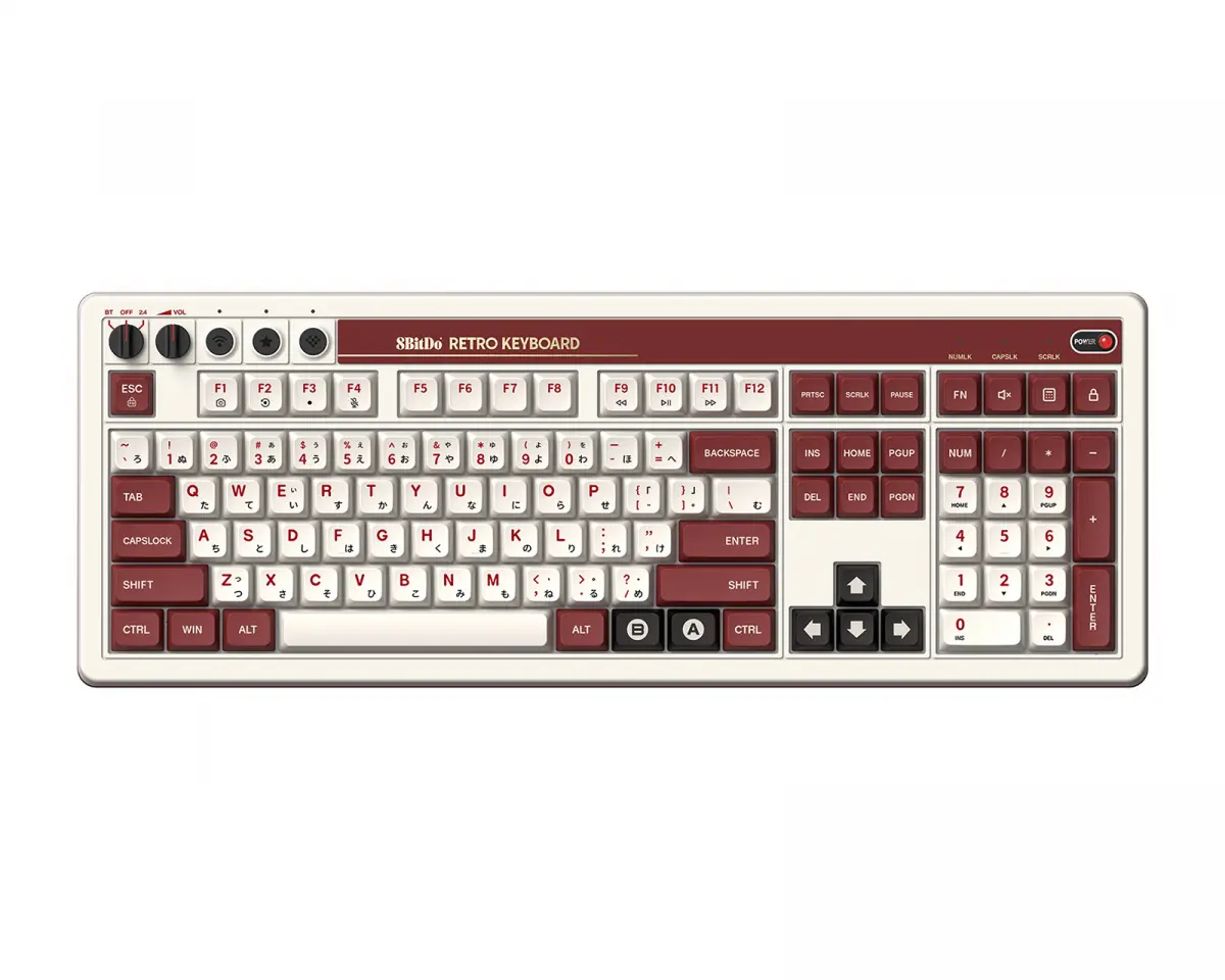 8Bitdo Retro 108 Mechanical Keyboard - Trådlöst Tastatur ANSI