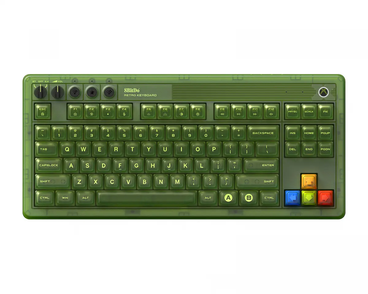 8Bitdo Retro 87 Mechanical Keyboard - Trådlöst Tastatur ANSI